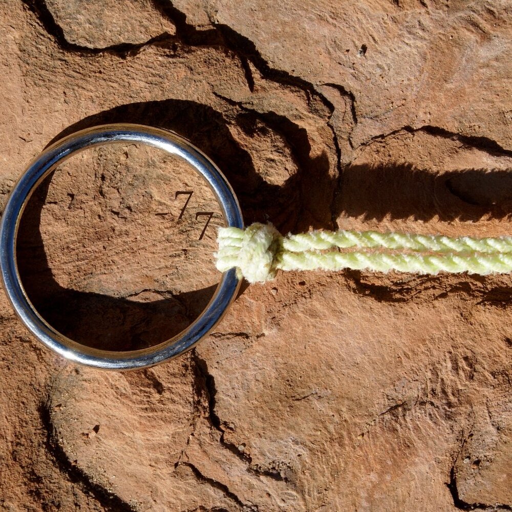 Handmade Nylon Double Lariat Rope Mouth O-Ring Snaffle Bit - Picture 3 of 4